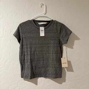 NWT MOTHER The Little Goodie Goodie Heather Gray Crewneck Tee